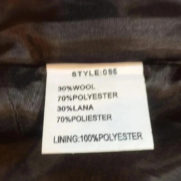 Foreign Exchange Brown Double Breasted Cropped Pea Coat Jacket-No size Tag - Picture 10 of 14